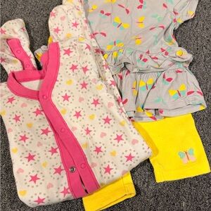 Baby girls outfit and pjs